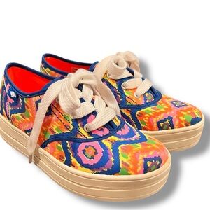 Rocket Dog Baker Electric Neon Festival Platform Sneakers Women's Sz 6 Colorful